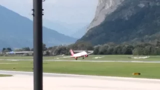 Flughafen Innsbruck starker Seitenwind