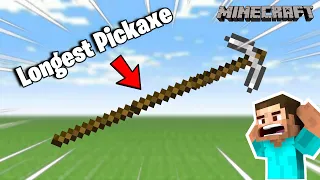 Minecraft, But I Can Craft The WORLDS LONGEST PICKAXE
