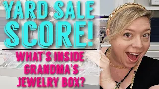 925 Silver & Gemstones in this Yard Sale HAUL! Open Grandma's Jewelry Box With Me!