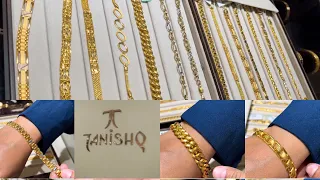 Tanishq gold bracelet design for mens 36,300₹ onwards | Gold bracelet design for gents with price