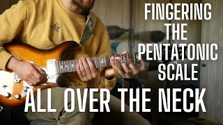 How to FINGER the Pentatonic Scale ALL OVER THE NECK