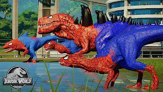 All Spider Man Monster Dinosaur Escape and Rampage - Jurassic World Evolution