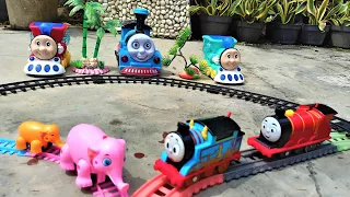 Drama Mencari Dan Merakit Kereta Thomas and Friends Kereta gajah,James,Kanji,Cherly,Gerbong Batubara