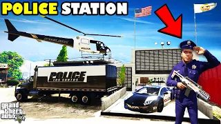 Franklin THE POLICE INSPECTOR Upgrade LUXURY POLICE STATION in GTA 5 | SHINCHAN and CHOP