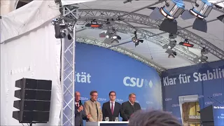 CSU Wahlkampf Endspurt mit Bundeskanzlerin Dr  Angela Merkel & Horst Seehofer 22 09 2017 Teil I