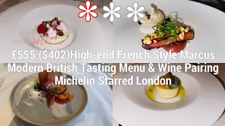 $555 (£402) Gourmet High-end French Michelin Star Fine dining at Marcus, Tasting menu &Wine Pairing