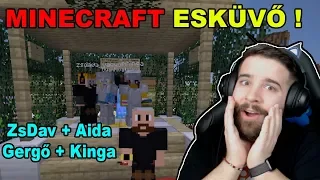 BAZI NAGY MINECRAFT ESKÜVŐ ! w/ Kinga, zsDav, Aida és Levi | KIVISSZÜK A MINECRAFTOT