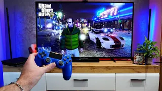 GTA 5 On A Rainy Night | PS4 Slim POV Gameplay Test, Freeroam, 4K LED TV |