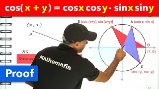 Prove that 🔥 cos (x + y) = cosx cosy - sinx siny 🔥 Full derivation by #mathemafia