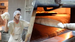 Crazy baker sells 10000 bread a day! Delicious Turkish street food bread recipe!