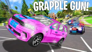 Using a Grapple Gun to lose Cops in GTA 5 RP!