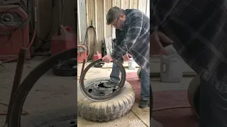 Breaking down a 9.00 20 NDT tire