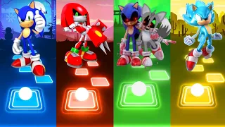 Sonic Vs Metal Knuckles Vs Sonic Tails Exe Vs Blue Sonic Tiles Hop EDM Rush