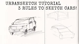 How To Sketch Cars - 3 Simple Rules - Drawing Basics for Beginners