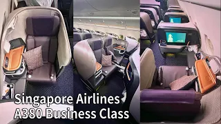 SQ232 Singapore Airlines A380 Business Class Singapore  to Sydney