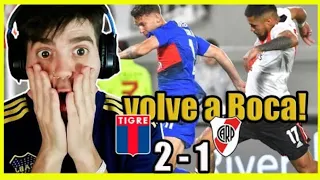 RIVER 1 - TIGRE 2 - REACCION HINCHA DE BOCA - Copa de la Liga 2022 - 4tos de Final