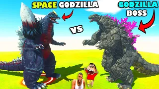 SPACE GODZILLA vs GODZILLA GOD and EARTH GODZILLA SHINCHAN & CHOP in ARBS Dinosaur Game