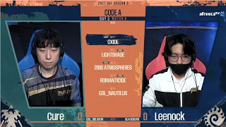 [2021 GSL S3] Code A Day3 Match2 Cure vs Leenock