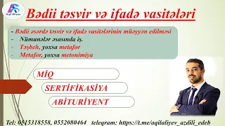 Bədii təsvir və ifadə vasitələri. XÜSUSİ məqamlar. Müəllim: Aqil Əliyev