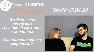 Особенности ресурсных состояний мужчины и женщины. Разница жизненных стратегий.