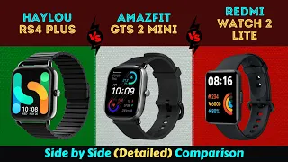 Haylou RS4 Plus vs Amazfit GTS 2 mini vs Redmi Watch 2 lite - Smart Watch Comparison (Detailed)