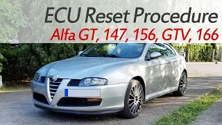 ECU Reset Procedure Alfa Romeo GT 147 156 GTV 166, How To Reset All of the Modules