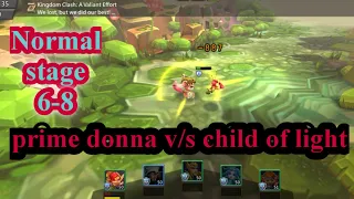 BEST FIGHT PRIME DONNA V/S CHILD OF LIGHT | NORMAL STAGE 6-8 | LORDS MOBILE