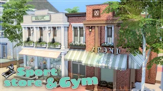 Спортивный магазин+Спортзал🧦💪│Строительство│Sport Store+Gym│SpeedBuild│NO CC [The Sims 4]