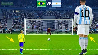 GIANT players Argentina vs TINY players Brazil | Penalty Shootout 2023 | eFootball PES Gameplay