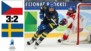 CZECHIA VS SWEDEN HIGHLIGHTS IIHF WORLD CHAMPIONSHIP U18 2024