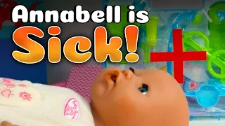 Baby Annabell Doll is Sick! Baby Dolls & Toys for Babies | Born Baby Annabell Doll @FamilyTimeTV