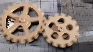 MDF - Wooden gears at high speed