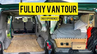 Converting a VW T4 into a Campervan with NO experience - FULL VAN TOUR (VanLife)