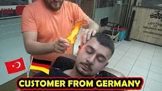 ASMR TURKISH BARBER MASSAGE=NECK CRACK=NOSE WAX=EAR BURN=head,face,ear,arm,sleep,back,wire massage