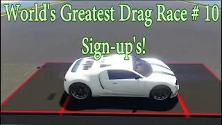 GTA 5 - World's Greatest Drag Race 10 Sign-up's (CLOSED) (First Gift Card Giveaway)