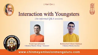 Interaction with Youngsters - An informal Q&A session - Sw Aparajitananda, Chinmaya Mission Chicago.