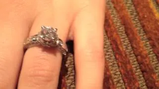 1 Carat Cubic zirconia 14k white gold Engagement ring