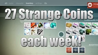 27 Strange Coins a Week! Destiny "Fast Strange Coins" "Easy Strange Coins" Farming Method