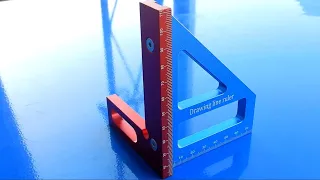 3D Multi Angle Measuring Woodworking Ruler - 45 & 90 Degree by FAYYA - Aluminum Alloy Measuring Tool