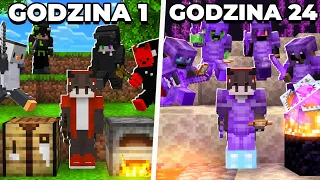 PRZEŻYŁEM 24 GODZINY w Minecraft, UCIEKAJĄC przed ŁOWCAMI...