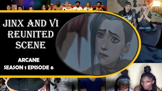 Reaction Mashup on Jinx and Vi Reunited Scene | Arcane 1x6 | League of Legends