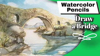 How to Watercolor a Landscape - watercolor Pencils