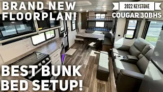 New Cougar Travel Trailer is the BEST Bunk Model EVER! 2022 Keystone Cougar 30BHS