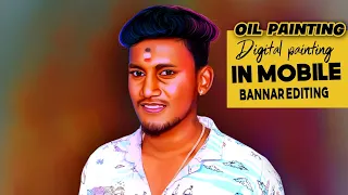 Digital Oil painting in Mobile|| Editing in Swudge concept||Sketchbook Editing||Oil hair Editing