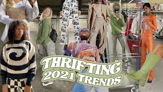 thrifting 2021 trends  how to thrift like a pro and find those gems 💎 *what i am thrifting now