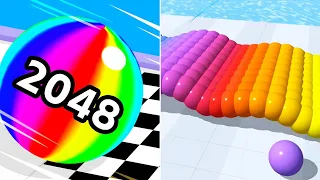 Satisfying Gameplay 2024... Canvas Run vs Ball Run 2048 / ASMR Games