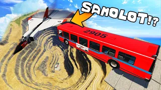 ❄️ SKOKI AUTAMI NA SAMOLOT!? | BEAMNG.DRIVE |