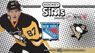 Rangers vs Penguins (NHL 16 Hockey Sims)