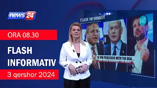 3 qershor 2024 Flash Informativ ne News24 ne studio Nisida Tufa (Ora 08.30)