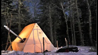 Our New Hot Tent Shelters us from Bitter -20c / -4f Wind Chill!